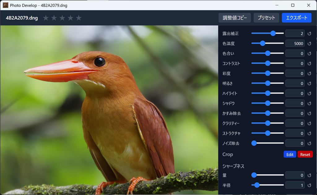 【Claude Code】写真現像ソフト開発 for 野鳥撮影 中間報告